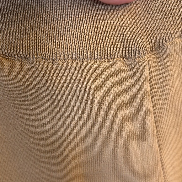 Lucca Jenni wide leg knit crop pants trousers pull on Kelley Cawley camel LUX Sm - Picture 2 of 13